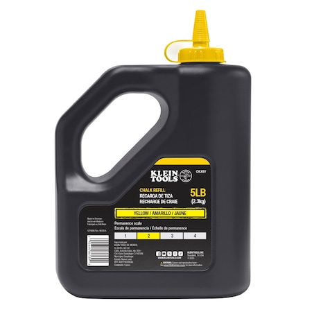 Klein Tools Chalk Refill, Yellow, 5-Pound CHLK5Y