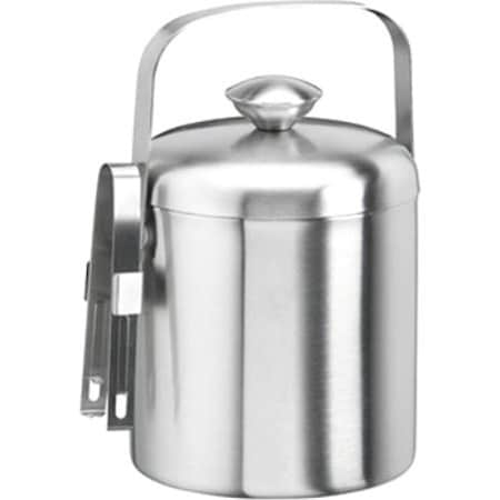 Kraftware Brushed 15 Quart Ice Bucket With Tong 71410