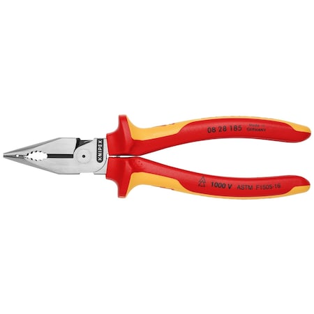 Knipex Needle Nose Combination Pliers, 7.25 in L 08 28 185 SBA