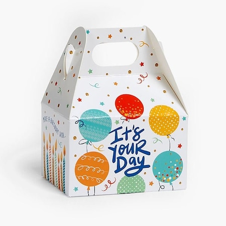 Nashville Wraps Birthday Wish Mini Gable Box, 4x2.5x2.5, 6PK BDWMGB