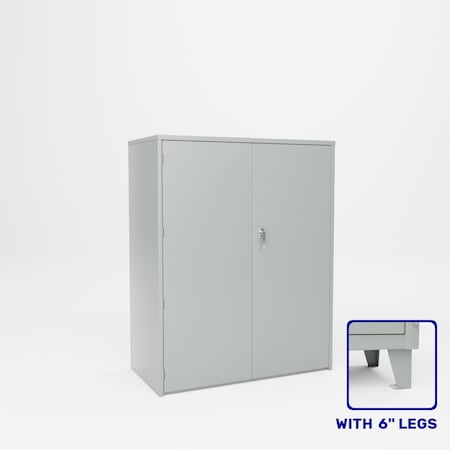 Pucel Heavy Duty Storage Cabinet with 6 in Legs, 48 in W x 66 in H x 24 in D, Putty HDSC-4860-24-3L
