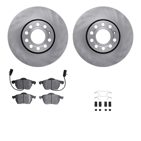 Dynamic Friction Co DFC Rotors with EURO 5000 Ceramic Brake Pads includes Hardware 6612-73164