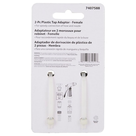 Landscapers Select Tap Adapter, Female Thread, Plastic, Black, For: Quick Connector GC540*23L