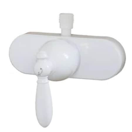 Track Usa 53VBWLVRE 4 in. Single Lever Shower Valve - White TR744254