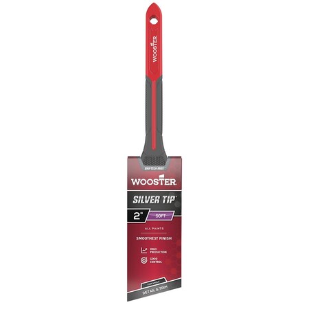Wooster 2" Wooster G5224 Silver Tip Soft Thin Angle Detail and Trim Paint Brush, GripTech MAX Handle G4174