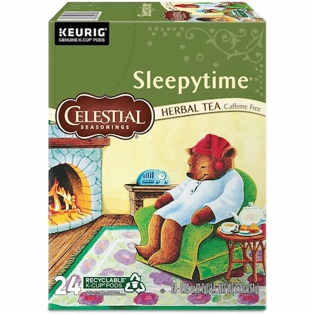 Celestial Seasonings Sleepytime Herbal Tea, Single Serve K-Cup Pods, 24 Count Herbal Tea Compatible with Keurig, 24PK 5000330014
