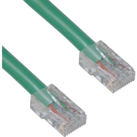 Cable Wholesale Cat5e Green Copper Ethernet Patch Cable, Bootless, POE Compliant, 50 foot 10X6-15150