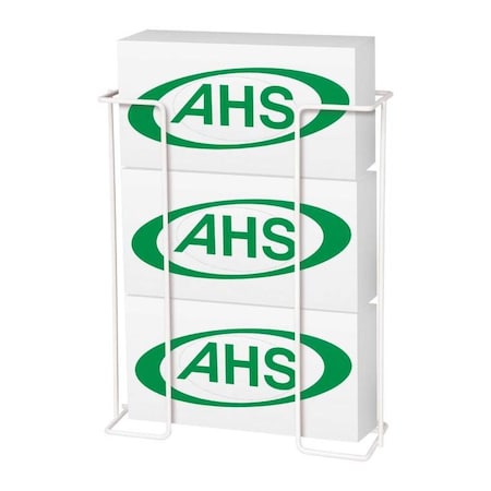 Generic Triple Glove Box Holder, White Wire, Horizontal, 3PK MDS193094