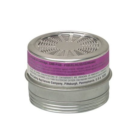 Msa Safety Cartridge, Comfo Chemical and Combination Cartridge, Magenta/White, Threaded, GMB-P100, 6/Pkg 815179