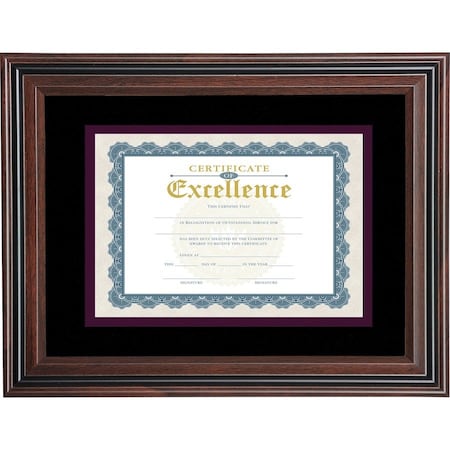 V-Light Advantus Double Matted Certificate Frame - 11in x 14in Frame Size - Vertical, Horizontal - Double VS4501B114
