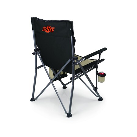 Picnic Time Family Of Brands NCAA Oklahoma State Cowboys Big Bear XXL Camping Chair with Cooler - Heavy Duty Beach Chair 808-00-175-464-0