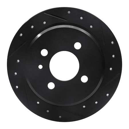 Dynamic Friction Co DFC Brake Rotor - Drilled and Slotted - Black 633-31018R
