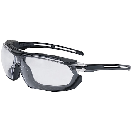 Uvex Rimless Safety Glasses with Foam Padding, Clear Lens and Anti-Fog Coating S4040PLUS