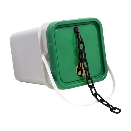 Mr. Chain 2" x 160' Black Plastic Safety Chain - Pail 50003-P