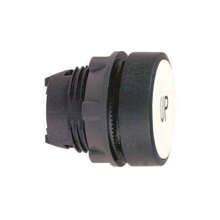 Schneider Electric Push Button Operator, Flush, Momentary Action, Not Applicable Release, Non-Illuminated, White ZB5AA343