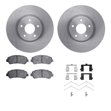 Dynamic Friction Co DFC Brake Rotor with 5000 Brake Pads and Hardware Kit 6512-67403