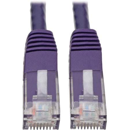 Tripp Lite Cat6 Cat5e Gigabit Molded Patch Cable RJ45 MM 550MHz Purple 20ft N200-020-PU