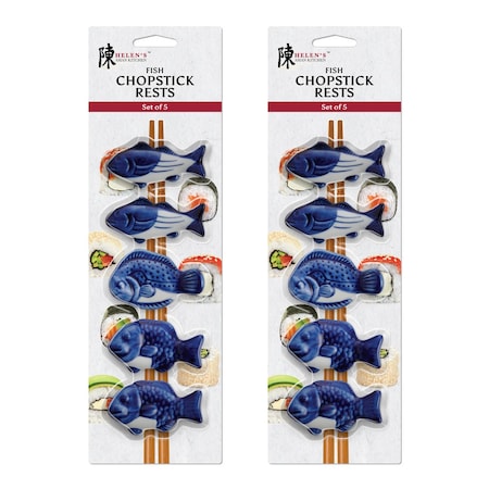 Helens Asian Kitchen Blue Fish Chopstick Rests 5Pcs 97157/2