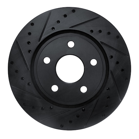 Dynamic Friction Co DFC Brake Rotor - Drilled and Slotted - Black 633-42005L