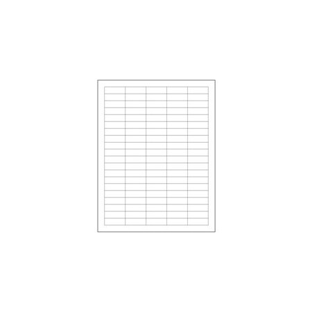 Bubblefast 1 1/2 x 1/2'' White Rectangle Laser Labels-100 Labels per Sheet BFLL106
