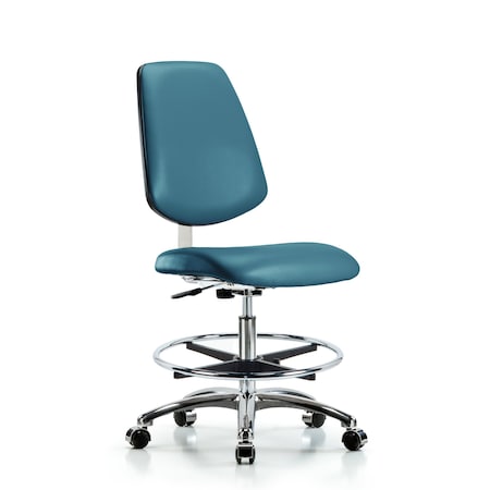 Blue Ridge Ergonomics Vinyl Clean Room Chair BR-CLR-VMBCH-MB-CR-CF-CC-8801