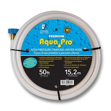 Aqua Pro W20867 0.62 in. Supreme Drinking Water Hose, White AQP-W20867