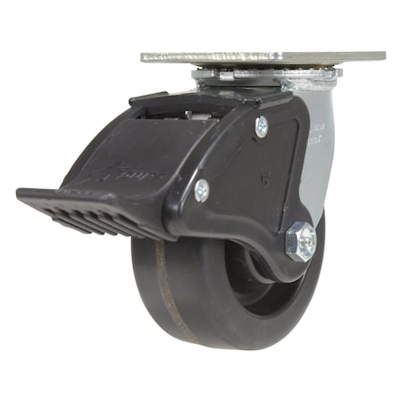 Vestil Phenolic Swivel With Total Brake Caster 5 In. Diameter x 2 In. Width 1000 Lb. Capacity Black CST-VE-5X2PH-SWTB