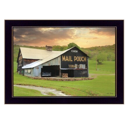 Homeroots Mail Pouch Barn 3 Black Framed Print Wall Art 415386