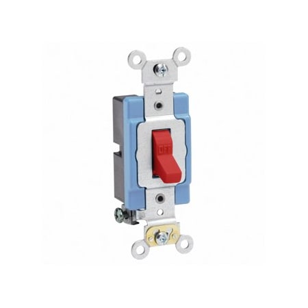 Leviton Toggle Switch, 15 Amp, 120/277 Volt, Red 1201-2R
