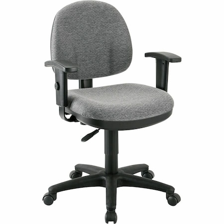 Lorell Task Chair, 17.30" to 22.40", Adjustable Arms, Gray LLR80005
