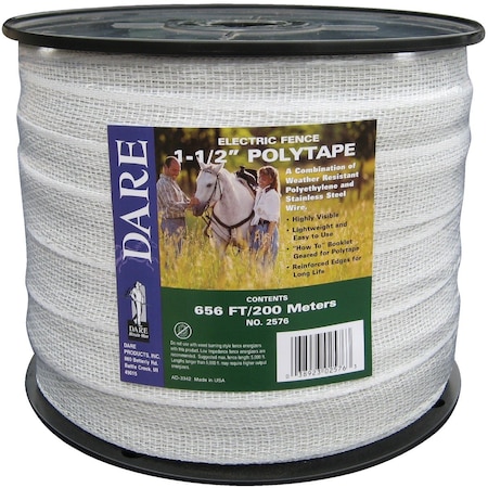 Dare Products 1-1/2'' x 656 Ft. Polyethylene Electric Fence Poly Tape 2576-N