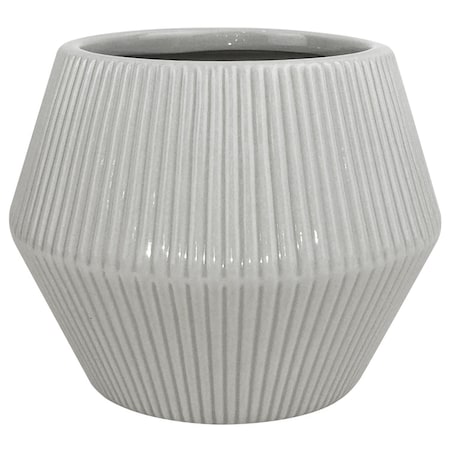 Trendspot Trendspot Rena 6.5 in. H X 8 in. W X 8 in. D X 8 in. D Ceramic Planter Gray CR01474N-08H
