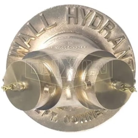Dixon The Right Connection 21-195 2-Way Exposed Wall Hydrant, 4 x 2 2-1/2 in, FNPT x MNST, Cast Brass, D DMOCA40225F