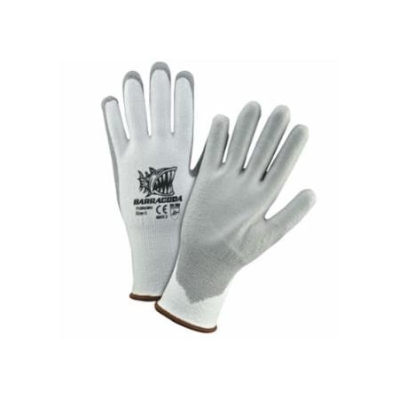 Pip Barracuda HPPE Impact Protection Gloves, Polyurethane, Large, Hi-Vis Yellow/Black/White/Gray 813-713HGWUB/L