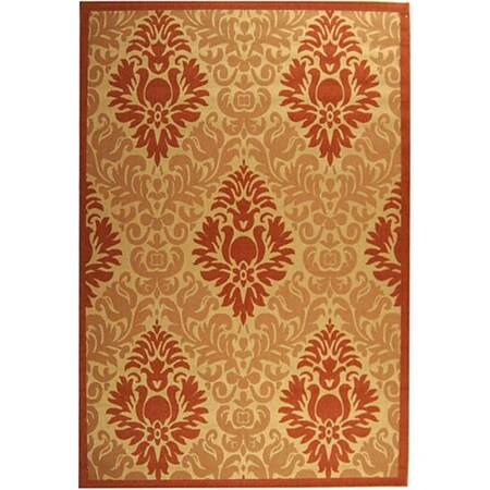 Safavieh 7 Ft. - 10 In. X 11 Ft. Large Rectangle- Indoor - Outdoor Courtyard Natural Terra Machine Made Rug CY2714-3201-8