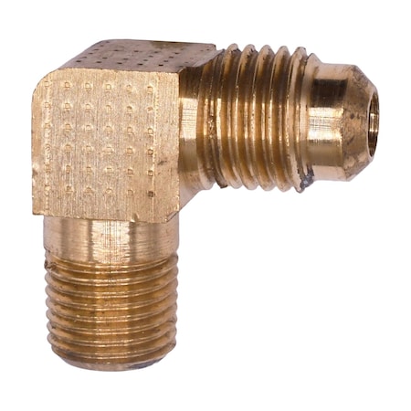 Auveco Brass Sae 45 Degree Flare Male Adapter Elbow 1/4in Tube Size 1/8in Npt Threads, 5PK 230