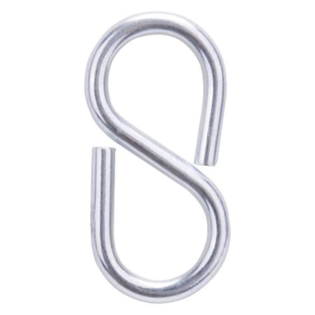 Prosource S-Hook, 25 lb Working Load, 3 mm Dia Wire, Steel, Zinc LR-375-PS