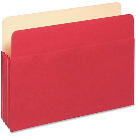 Globe-Weis Colored File Pockets 3.5 in Red Letter, 25PK 1524E RED
