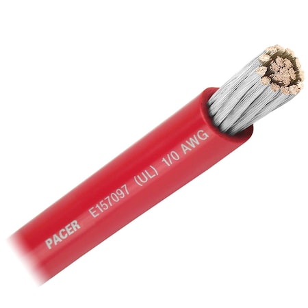 Magneticismmagnetismo WUL1-0RD-FT 1-0 Awg Pacer Battery Cable, Red MA3456152