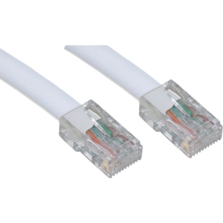 Cable Wholesale Cat6 White Copper Ethernet Patch Cable, Bootless, POE Compliant, 2 foot 10X8-19102
