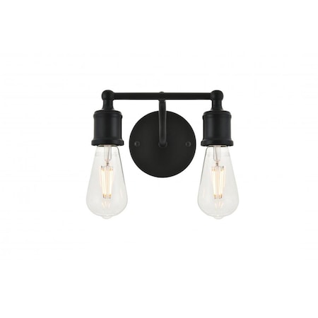 Cling Serif 2 Light Black Wall Sconce CL2571213