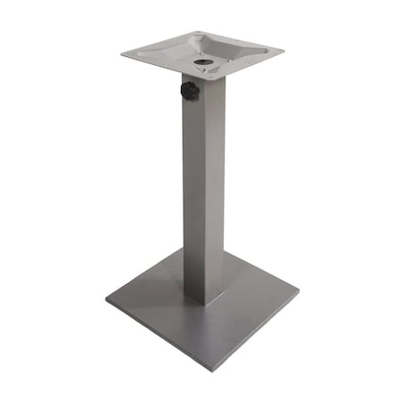 Bfm Seating Margate 18in Square Base - Zinc Plated Cast Iron Bottom, Stainless Steel Column PHTB18SQSVU