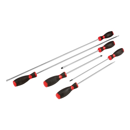 Performance Tool 6 pc. Screwdriver Set, Jumbo, Magnetic Tips, Chrome Vanadium W30898
