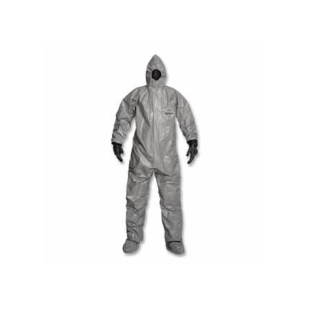 Tychem TYCHEM6000COVERALL WITHOUTER BOOT FLAPS-TF199TG, 6PK 251-TF199TGYLG0006WG