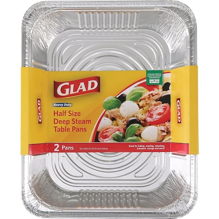 Glad Half Size Deep Steam Table Pan, 2-Count BBP19935
