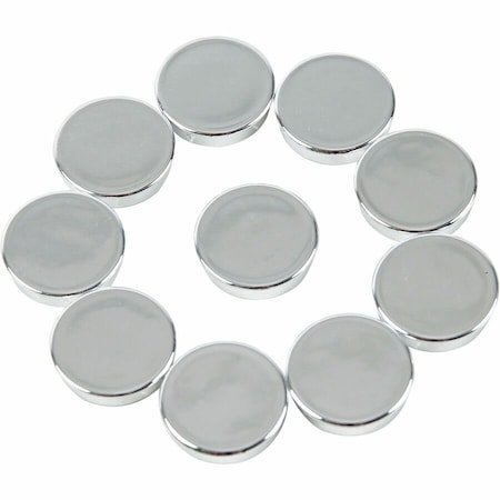 Mastervision MasterVision Round Magnets, Strong for Whiteboards, File Cabinets, Fridge, 10 Pk, 1" DIA, Silver IM130809