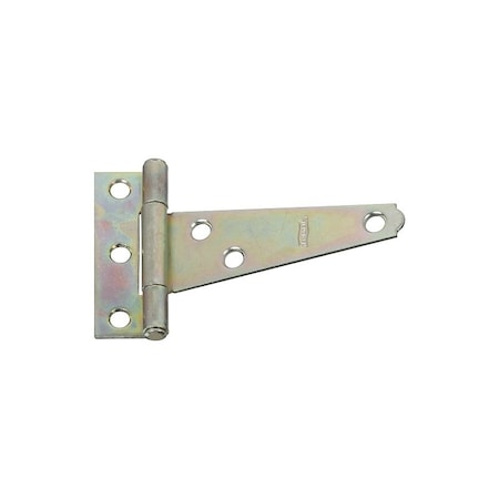 National Hardware T-Hinge, 2.24 in W Frame Leaf, 0.69 in H Frame Leaf, Steel, Zinc, Tight Pin, 18 lb N128-512