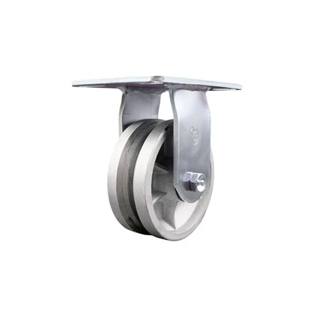 Service Caster 5 Inch Heavy Duty Top Plate V Groove Semi Steel Rigid Caster with Ball Bearing SCC-35R520-VGB