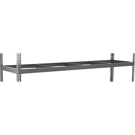 Global Industrial Additional Shelf, Double Rivet, No Deck, 96inW x 48inD, Gray 502439