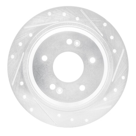 Dynamic Friction Co DFC Brake Rotor - Drilled and Slotted - Silver 631-03063R
